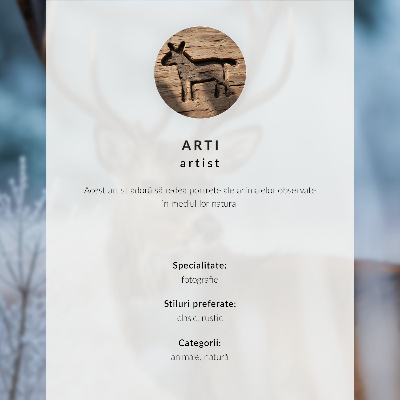 Wandposter Wolf in het winterbos, natuur, stilte, elegantie