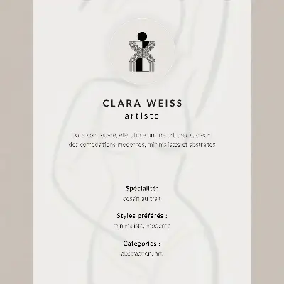 Wandposter minimalistisch silhouet van een vrouw op een beige achtergrond