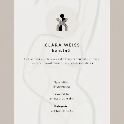 Wandposter minimalistisch silhouet van een vrouw op een beige achtergrond