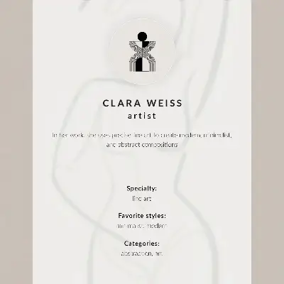 Wandposter minimalistisch silhouet van een vrouw op een beige achtergrond