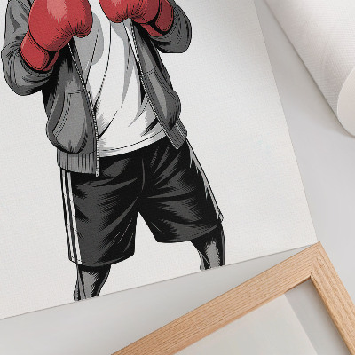 Decoratieve poster Bokshandschoenen voor boxerhonden in sportieve stijl