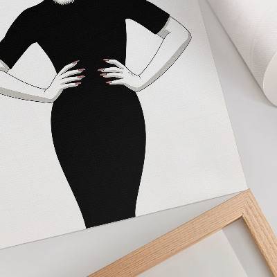 Poster Surrealistische combinatie van tijger en jurk