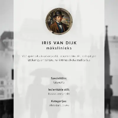 Decoratieve poster zwart-wit afbeelding van een dansend stel bij de toren