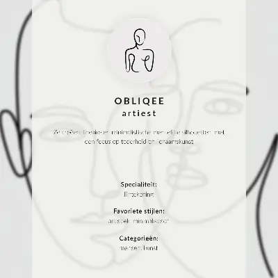 Wandposter minimalistische portretten met lijntekeningen die diepte en emoties uitstralen
