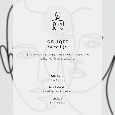 Poster met lijntekening van gezichten in minimalistische en elegante stijl