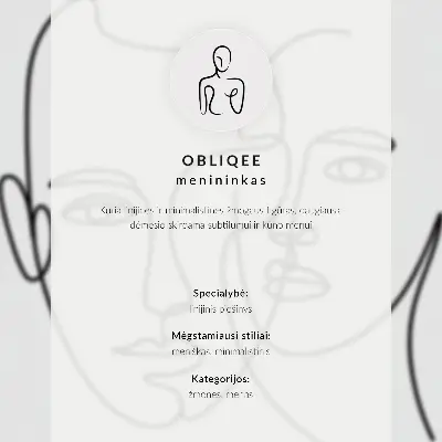 Poster met lijntekening van gezichten in minimalistische en elegante stijl