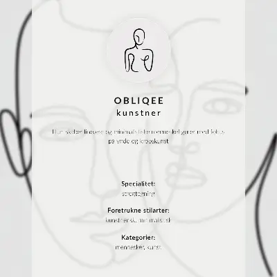 Poster met lijntekening van gezichten in minimalistische en elegante stijl