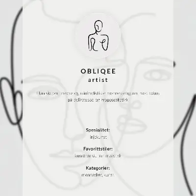 Poster met lijntekening van gezichten in minimalistische en elegante stijl