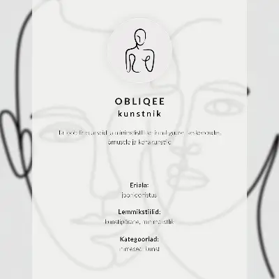 Poster met lijntekening van gezichten in minimalistische en elegante stijl