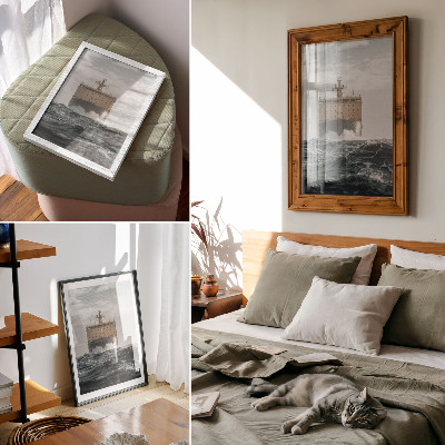 Poster Schip op zee: minimalisme, harmonie en grandeur