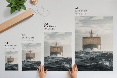 Poster Schip op zee: minimalisme, harmonie en grandeur