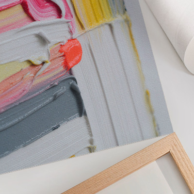 Poster Abstracte verfstrepen, dynamische textuur
