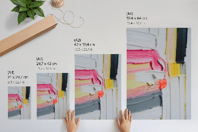 Poster Abstracte verfstrepen, dynamische textuur