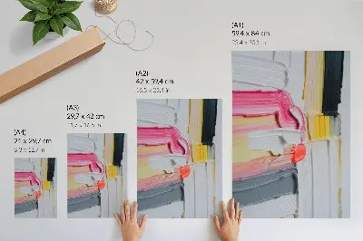 Poster abstracte verfstrepen met dynamische textuur