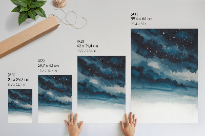 Decoratieve poster Een kosmisch landschap vol diepte en mysterie.