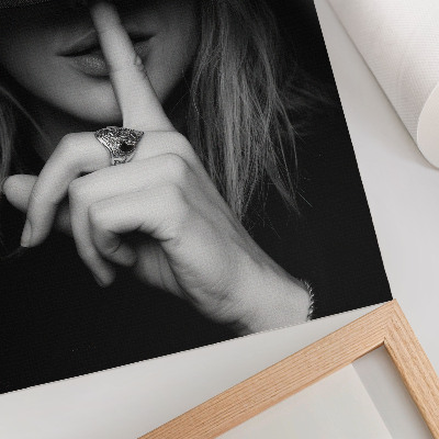 Wandposter Mysterieuze figuur hoed stilte zachtheid