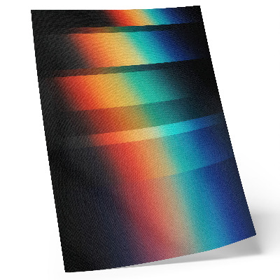 Poster Kleurrijke horizontale strepen met diepte-effect en beweging
