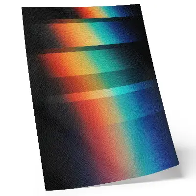 Poster met kleurrijke horizontale strepen met diepte-effect en beweging