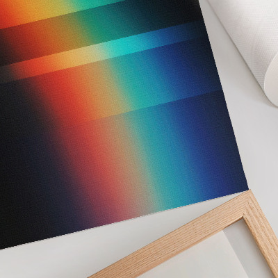Poster Kleurrijke horizontale strepen met diepte-effect en beweging