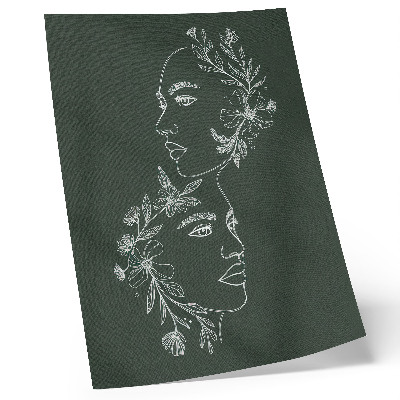 Wandposter Fijne lijnen, bloemen, moderne compositie