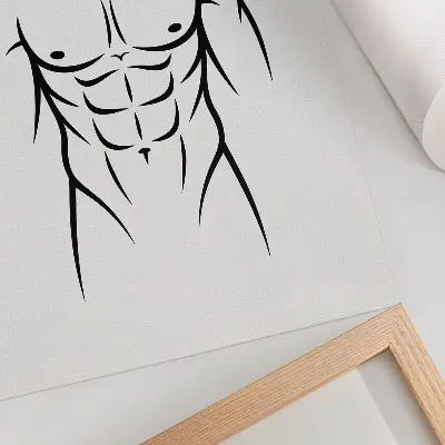 Poster zwarte lijnen op een lichte achtergrond met een minimalistische esthetiek