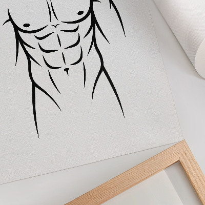 Poster Zwarte lijnen op een lichte achtergrond - minimalistische esthetiek