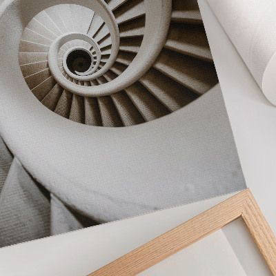 Decoratieve poster spiraaltrap moderne architectuur