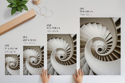 Decoratieve poster spiraaltrap moderne architectuur