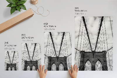 Poster Een ruwe structuur vol symmetrie en lijnen.
