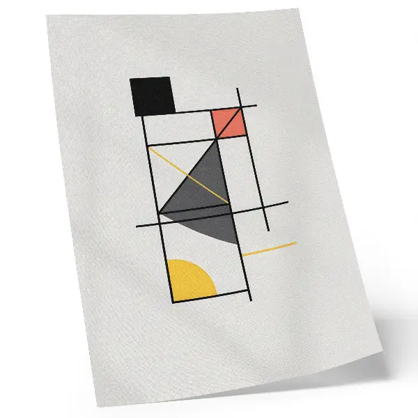 Wandposter met geometrische patronen, lijnen en vormen in moderne stijl
