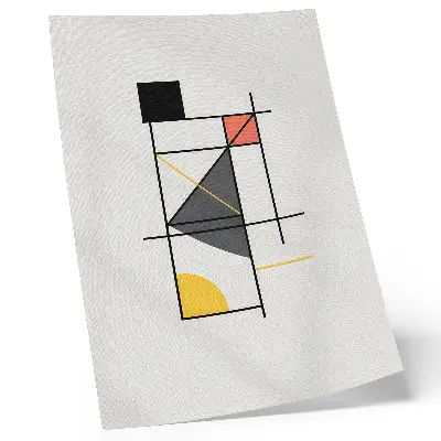 Wandposter met geometrische patronen, lijnen en vormen in moderne stijl