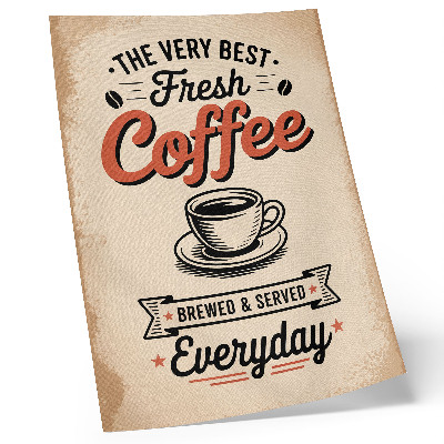 Decoratieve poster Retro café-sfeer, kopje