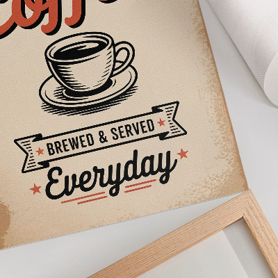 Decoratieve poster Retro café-sfeer, kopje