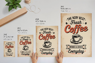 Decoratieve poster Retro café-sfeer, kopje
