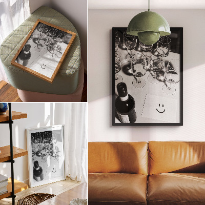 Wandposter Chique elegantie met contrasten in zwart-wit.