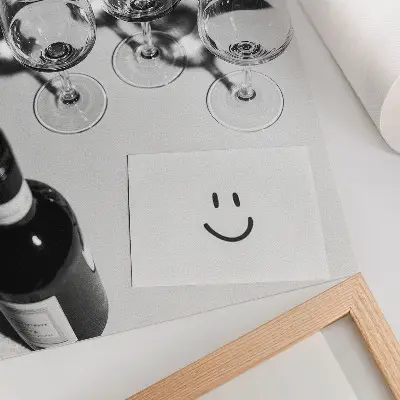 Wandposter met een chic zwart-wit contrast