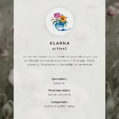 Decoratieve poster met pastelkleurige bloemen in een stijl van elegantie, harmonie en sensualiteit
