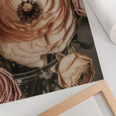 Decoratieve poster Pastelkleurige bloemen, elegantie, harmonie, sensualiteit