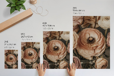 Decoratieve poster Pastelkleurige bloemen, elegantie, harmonie, sensualiteit