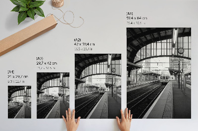 Wandposter Moderniteit, structuur, ruimte, symmetrie, ritme