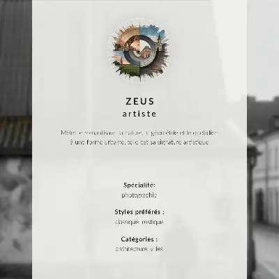 Poster met kleurrijke huizen in een winterlandschap met architectuur