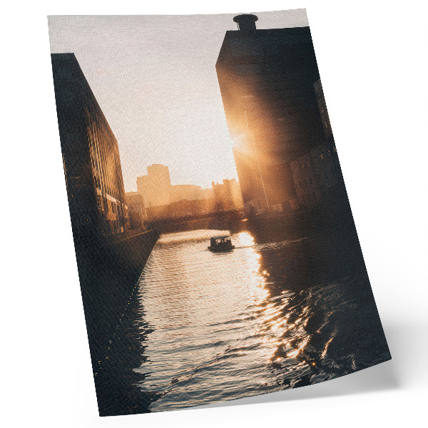 Poster Industriële gebouwen in het zonlicht