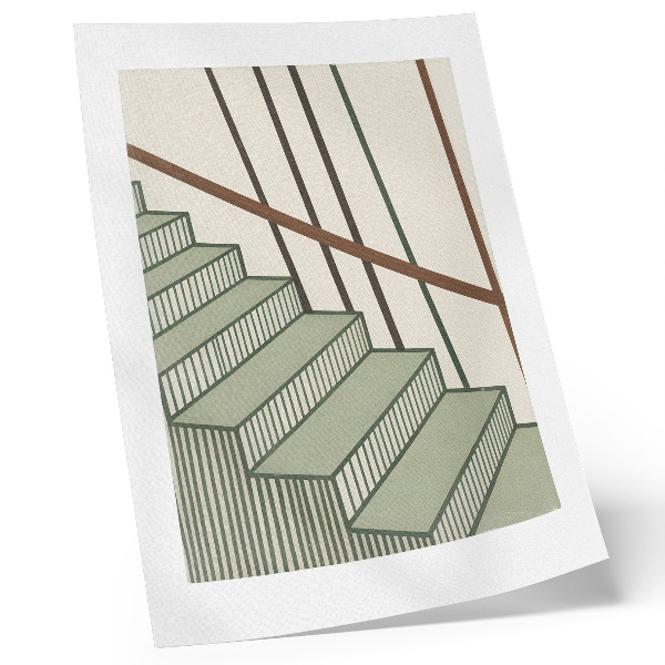 Wandposter Trapgeometrie, dynamiek, minimalisme, elegantie