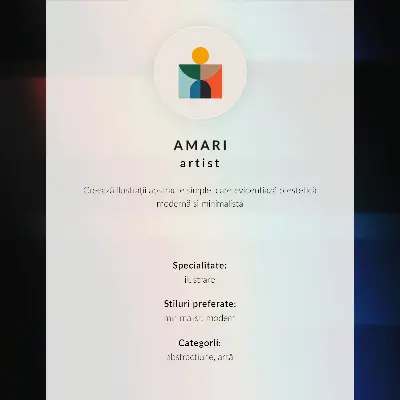 Poster minimalistische contrasten met dynamiek en rode accenten