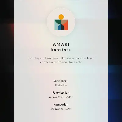 Poster minimalistische contrasten met dynamiek en rode accenten