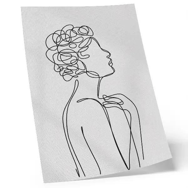 Decoratieve poster minimalistische afbeelding van een vrouwelijk silhouet