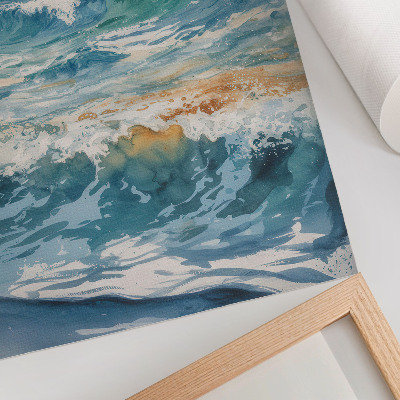 Poster Atmosferische golven, de serene schoonheid van de natuur