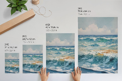 Poster Atmosferische golven, de serene schoonheid van de natuur