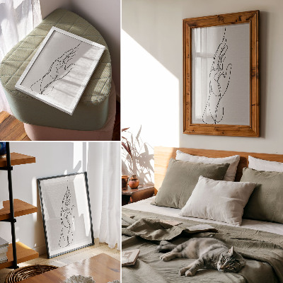 Decoratieve poster Minimalistische, elegante handlijnen, moderniteit