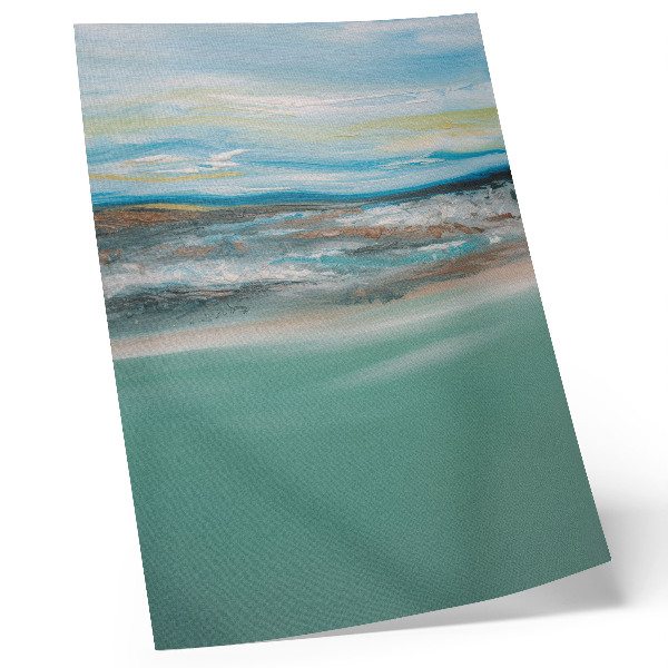Decoratieve poster Harmonie blauw groen crème abstract